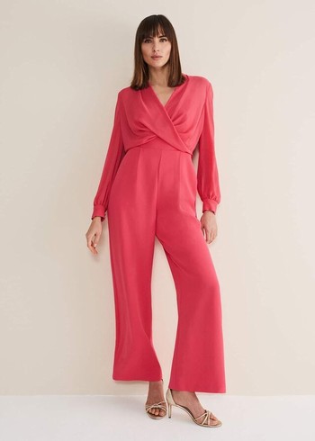 Phase Eight Mindy Wide Leg Jumpsuit Pink Australia | MU2763589